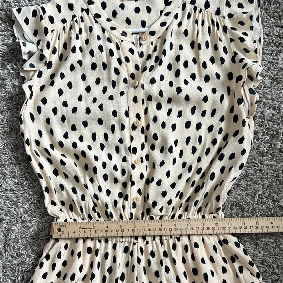 Like New! Kate Spade Leopard Dot Romper Blush/Black in Size 2 - Picture 12 of 14